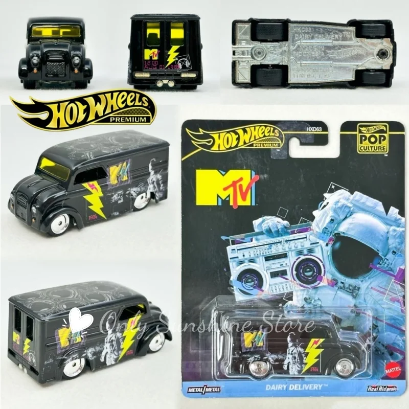 

Hot Wheels MTV Рекламный грузовик Литая под давлением модель железной нижней резиновой шины Игрушечный автомобиль Серия поп-культуры Коллекционное издание HXD63