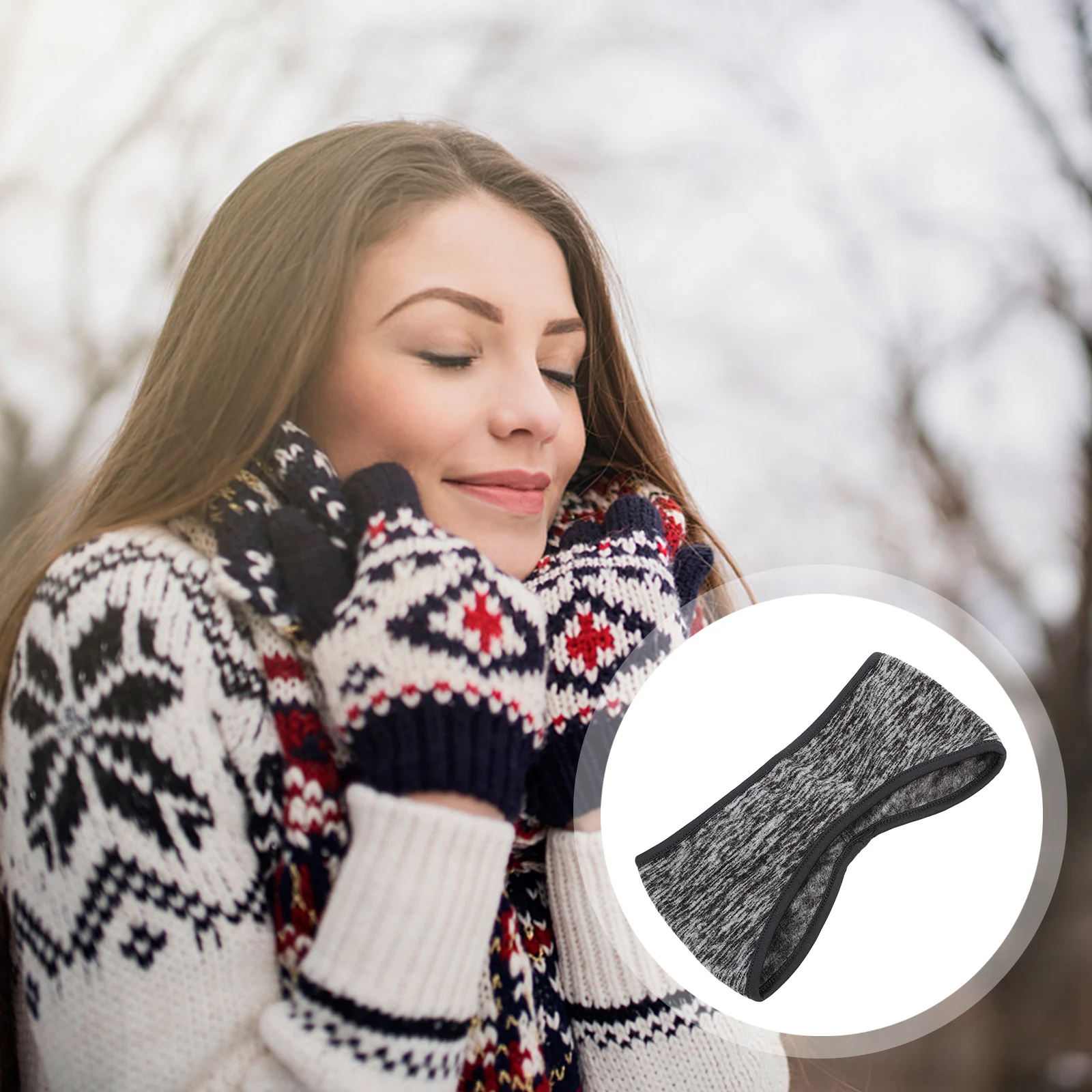 

Warm Ear Warmer Headband For Winter Sports Elastic Unisex Hairband Lightweight Outdoor Accessories Ear Muff Fitness Running Wrap