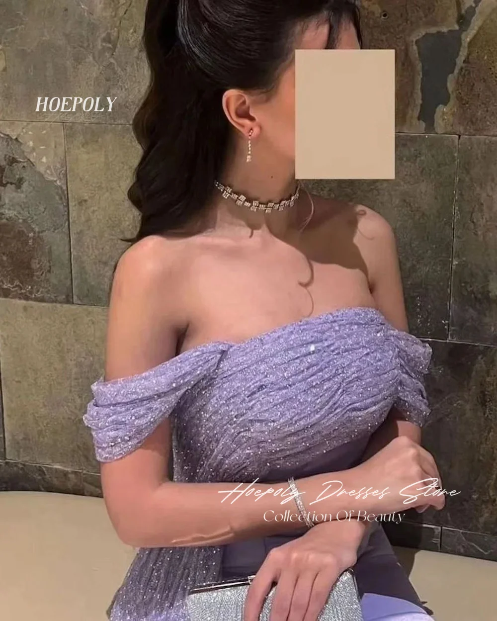 Hoepoly Satin Meerjungfrau träger lose Spitze Rüschen arabische Ballkleid knöchel langes saudi elegantes formelles Abend party kleid für Frauen