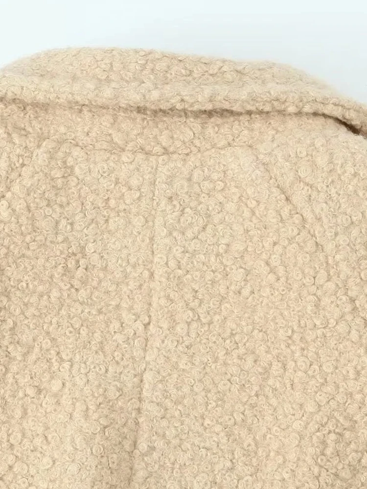 Feminino outono inverno novo produto moda feminina lazer versátil manga longa com cinto longo casaco de lã