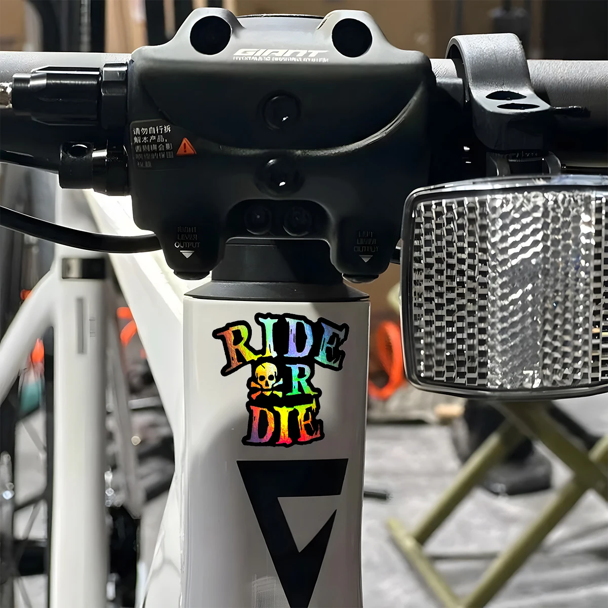 

1Pc Halloween "Ride or Die" Reflective Vinyl Sticker Waterproof Decal for Motorcycle Fuel Tank Helmet