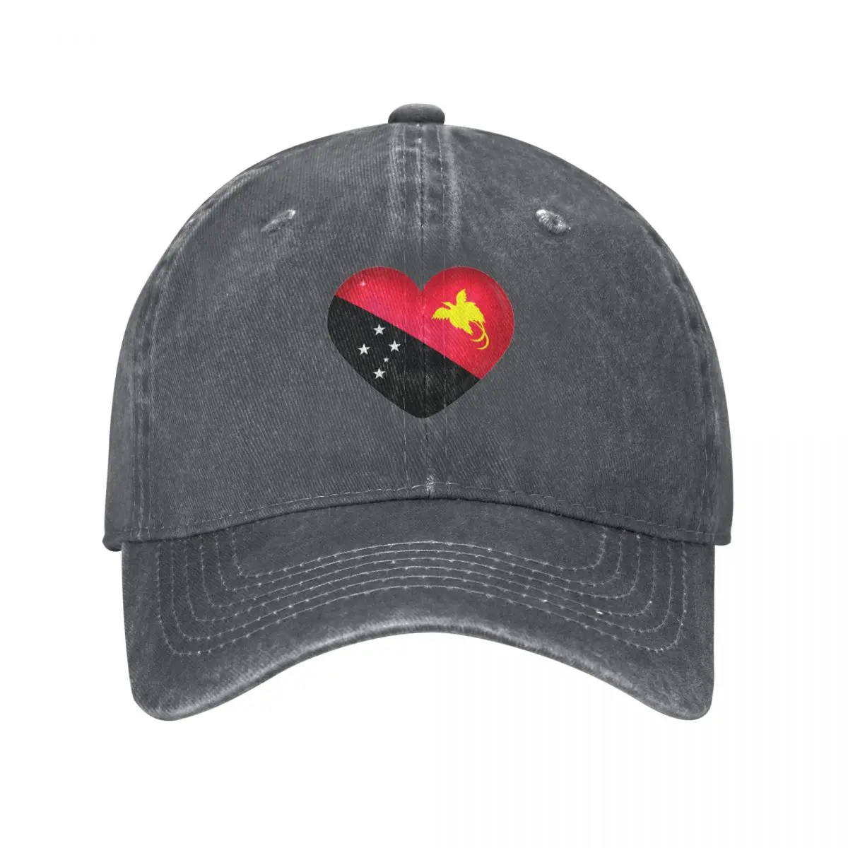 My heart is in Papua New Guinea, Love Papua New Guinea. Baseball Cap birthday hard hat Trucker Cap Women's Golf Clothing Men's