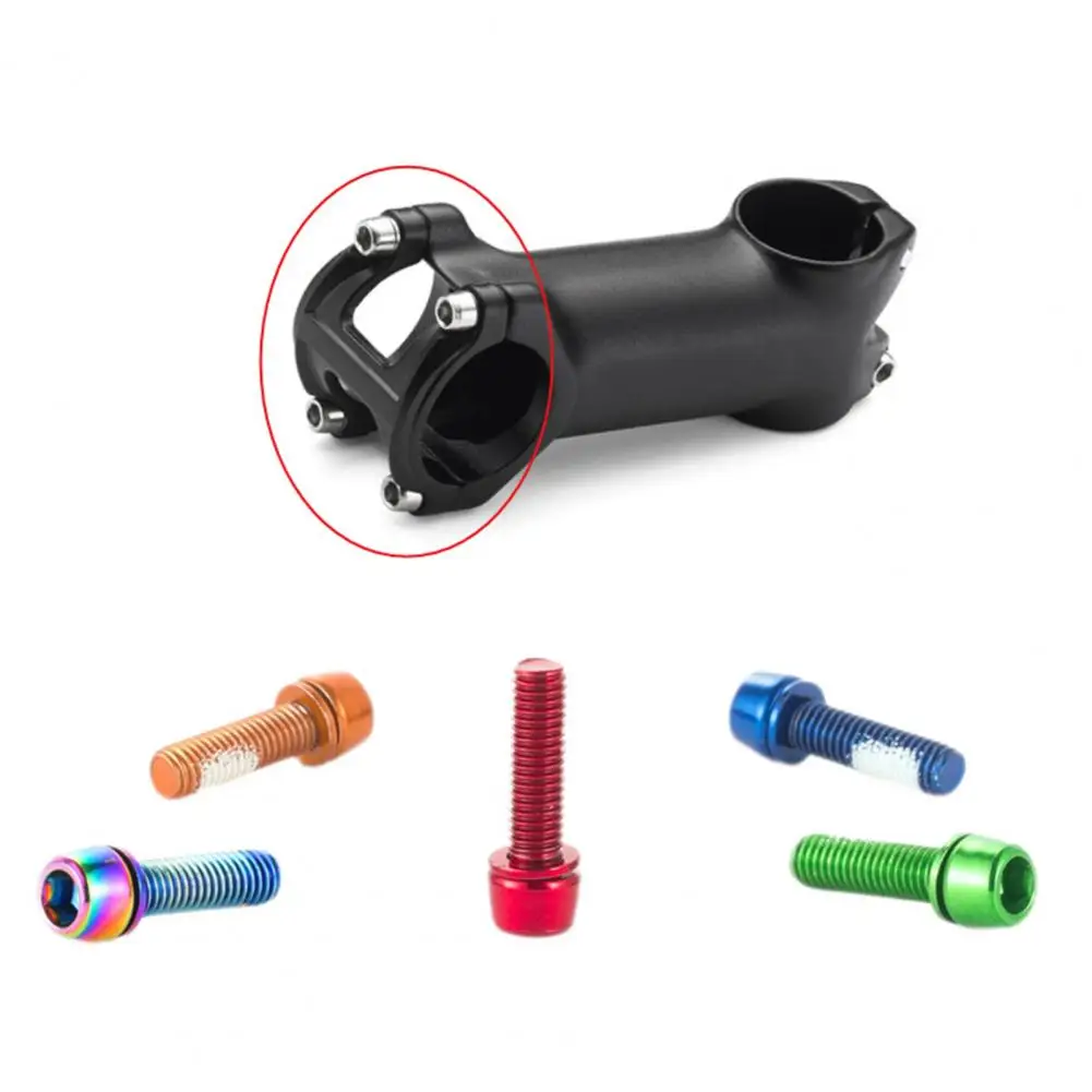 6Pcs/Set Convenient Bicycle Stem Screw  Polished 5 Colors Handlebar Bolt  Widely Usage Stem Bolts Screw