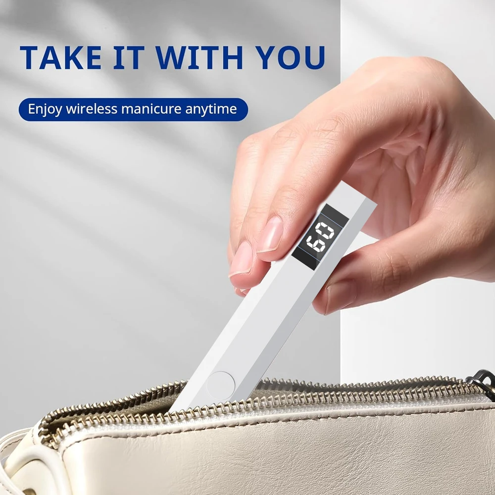 ضوء الأشعة فوق البنفسجية المحمول لأظافر الجل مع مؤقت ومؤشر وحامل قابل للتعديل، مصباح أظافر LED صغير قابل لإعادة الشحن معالجة سريعة للغراء #5