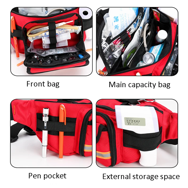 First Aid Kit Empty Emergency Rescue Waist Bag Protable First Aid Bag For Camping Travel Medical Storage Bag Medical Organizer