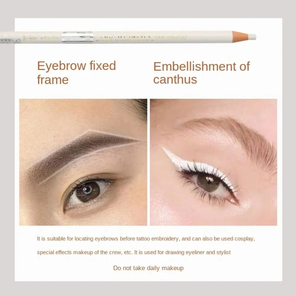 Female Eyebrow Enhancer Microblading Marker Pen Pull Cord Eyebrow Pen Eye Brow Tint White Eyebrow Pencil Permanent Tattoo Pen