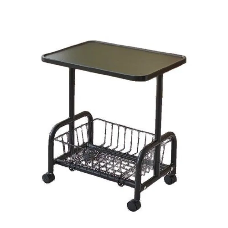 

Movable living room bedside table, light luxury high-end trolley with wheel rack