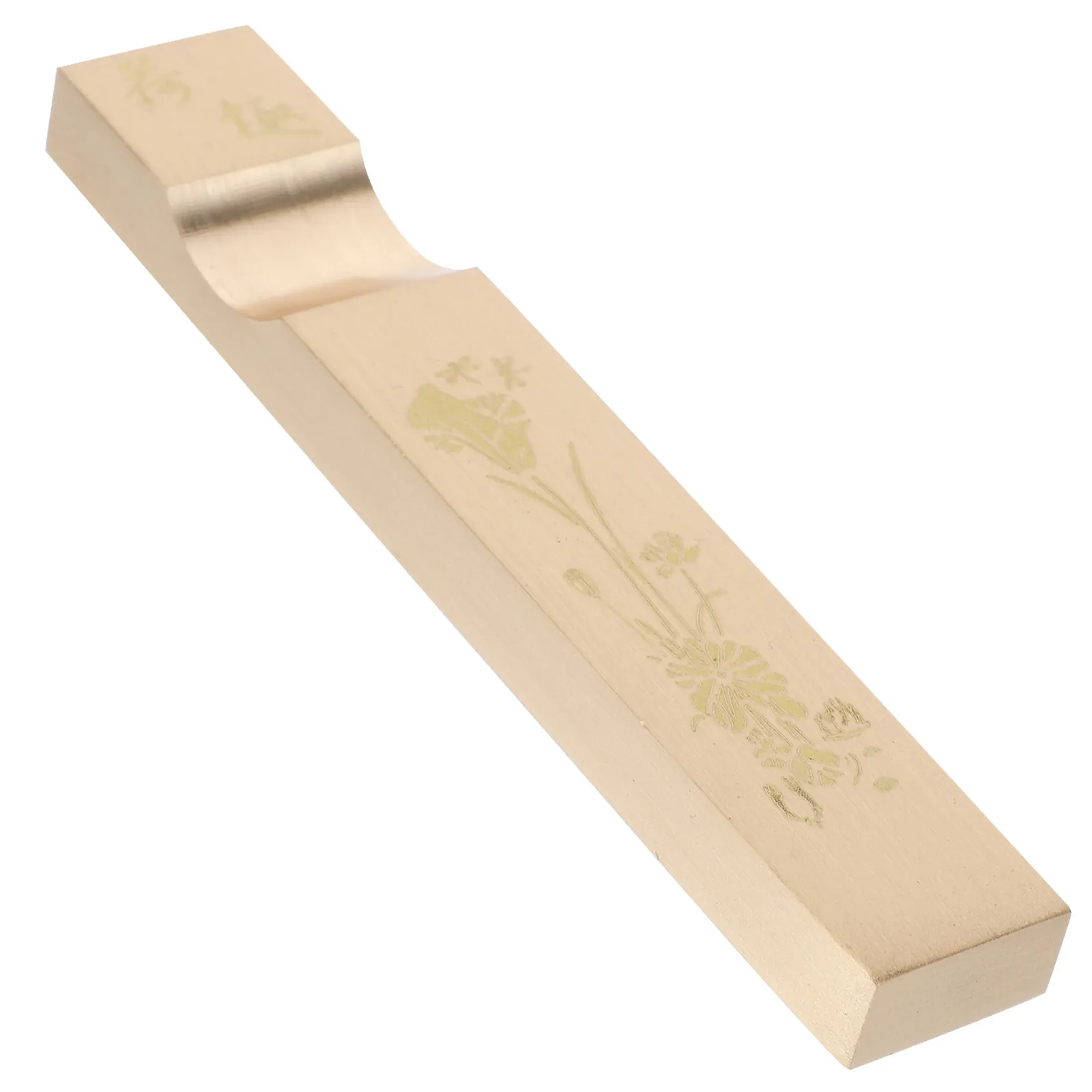 Brass Paperweight Rectangular Metal Calligraphy Paper Weight for Practice Writing Brush Rest Desk Decoration Chinese Calligraphy