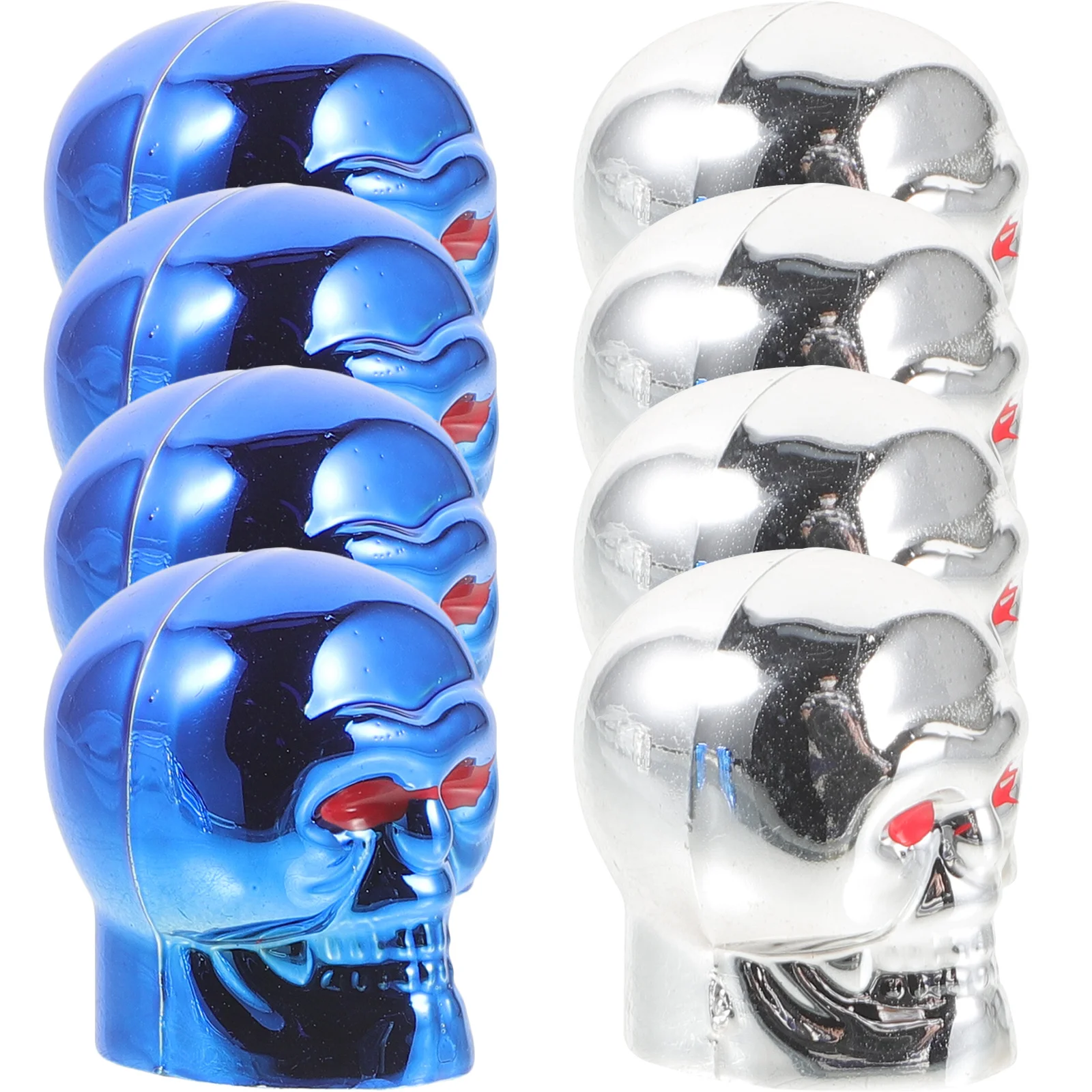 

8pcs Tire Caps Skull Design Dustproof For Car Suv Truck Tyre Dust Caps Truck Motorcycle Bike Wheel Stem Covers Auto Parts