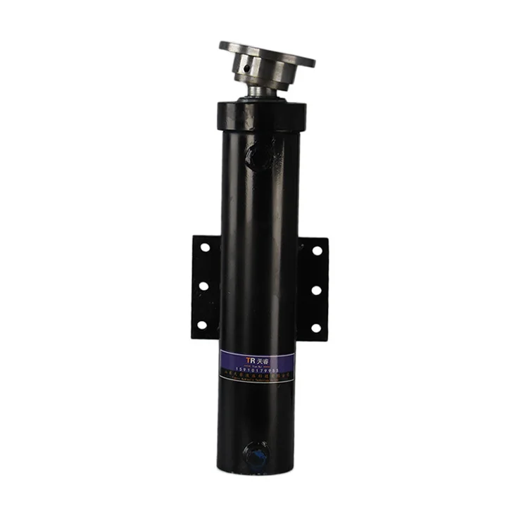 Standard Hydraulic Stabilizer Jack with 8-Bolt Side Mounting Flange and Heavy Duty Swivel Foot for Trailer Leveling System