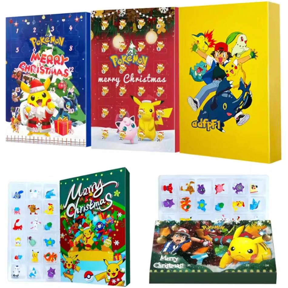 Juego de 24 Uds de figuras de Pokémon, calendario de Adviento de Navidad y Halloween, regalo Kawaii Pikachu, acción Figural de Anime, modelo de PVC, juguetes para niños