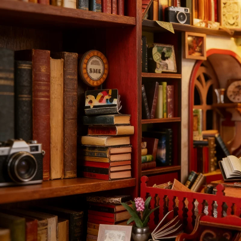 مجموعة أدوات الهندسة المعمارية لتخفيف التوتر من OUZEY، زاوية كتاب خشبية ثلاثية الأبعاد DIY، مشروع بناء مريح للمراهقين #4