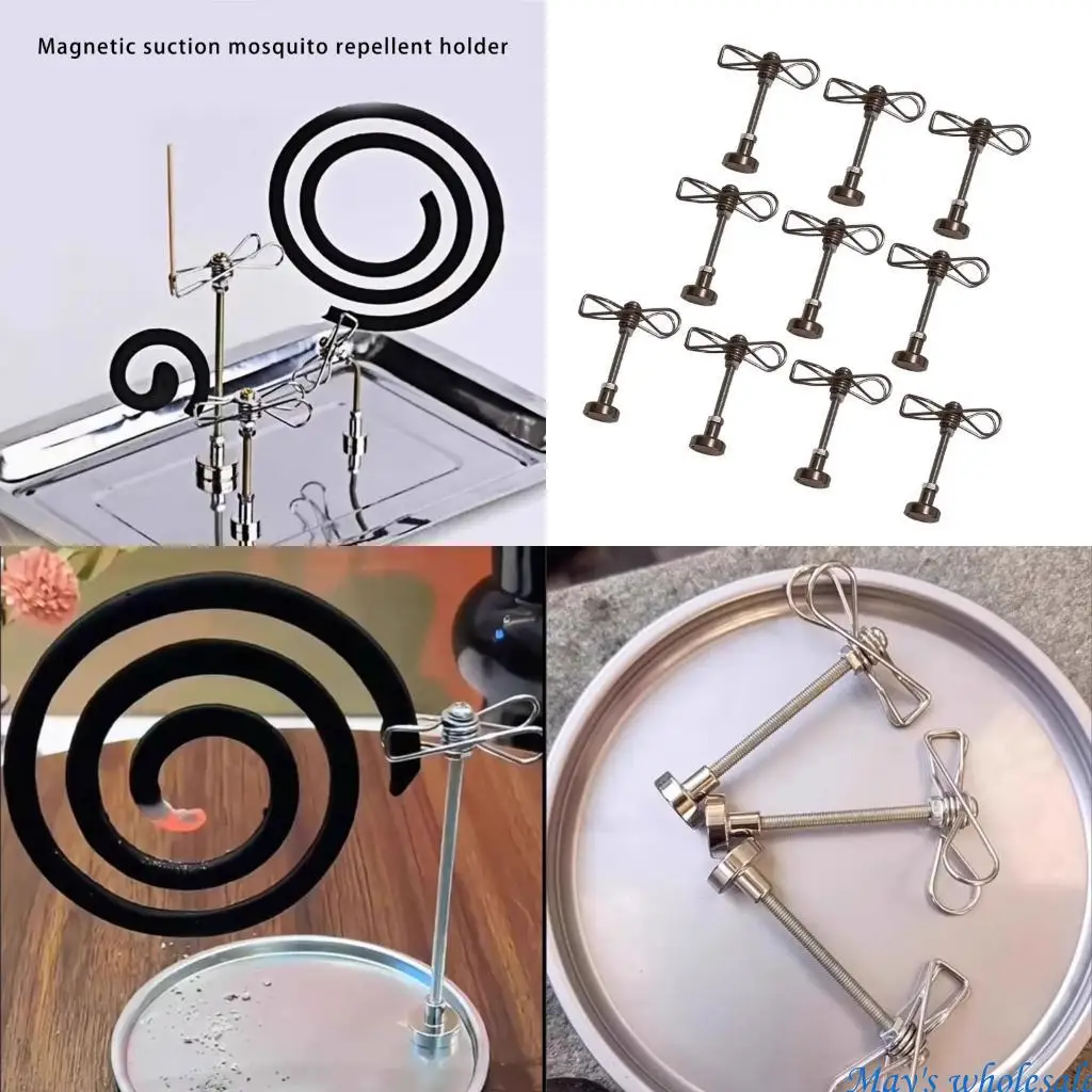 Heavy Type Metal Mosquitoes Coils Mount Stable Coils Brackets Secure Placement for Outdoor Activity 448A
