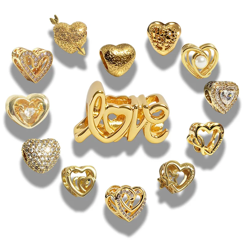 

Оригинальные бусины-шармы, сверкающие переплетенные сердца и бусины-шармы «Инфинити» с надписью «Люблю тебя, мама», подходят для браслетов-подвесок, женские ювелирные украшения, подарок