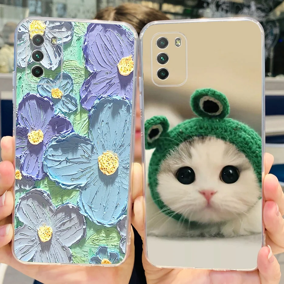 For Xiaomi Poco M3 Case New Fashion Painted Cover Silicone Soft TPU Phone Case For Xiaomi PocoM3 Poco M3 Pro 5G Back Cover Coque