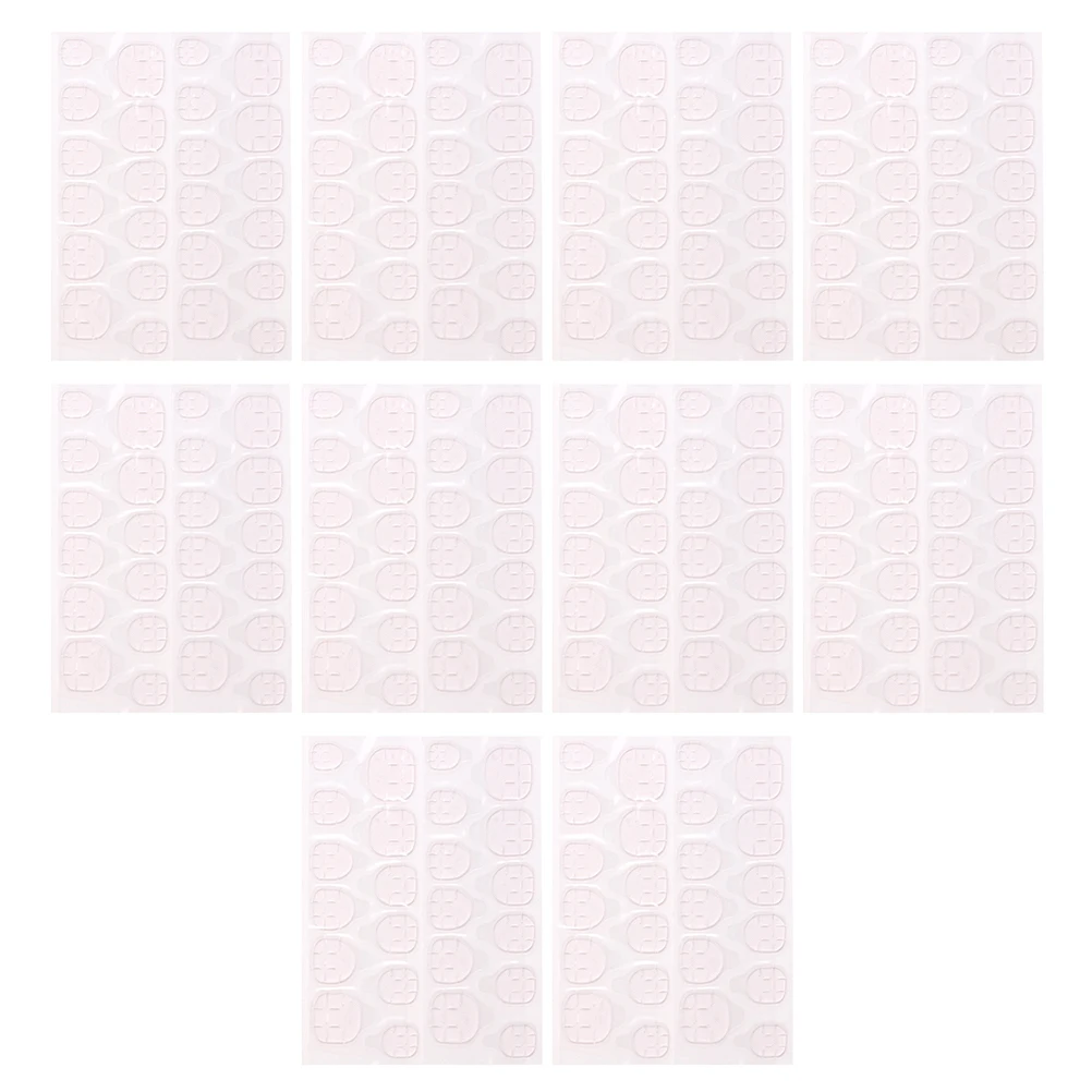 20 Blatt Nagelgelee-Kleber, transparent, rosa, selbstklebende Aufkleber für DIY-Maniküre, Kunst, künstliche Nägel, nicht schneidende Paste, langlebig