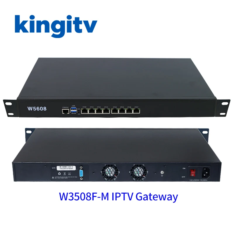 

Шлюз IPTV W3508F-M представляет собой устройство с 8 портами данных, поддерживающий примерно 80 программ HD/SD, система Barebone Server IPTV.