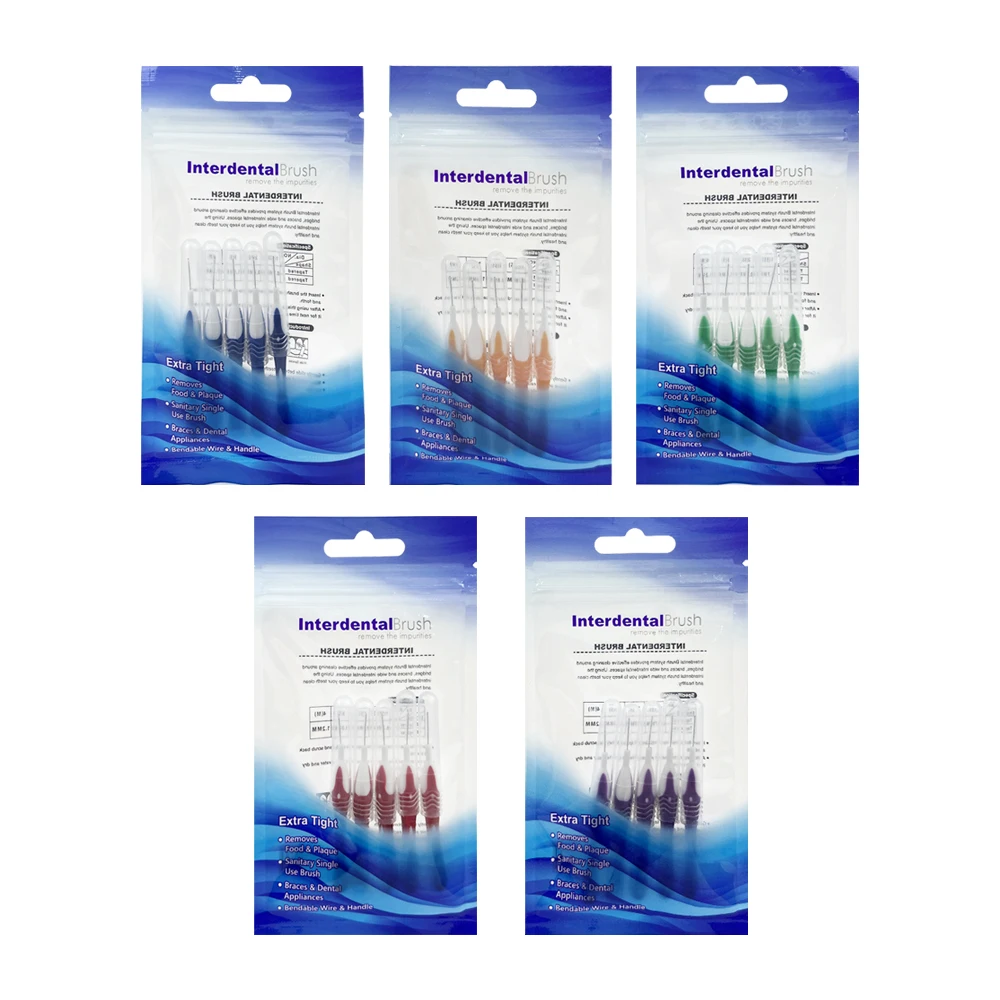 5Pcs 0.7mm Orthodontic Interdental Brush Clean Between Teeth Mini Toothbrush for Oral Care Tooth Pick Soft Teeth Brush