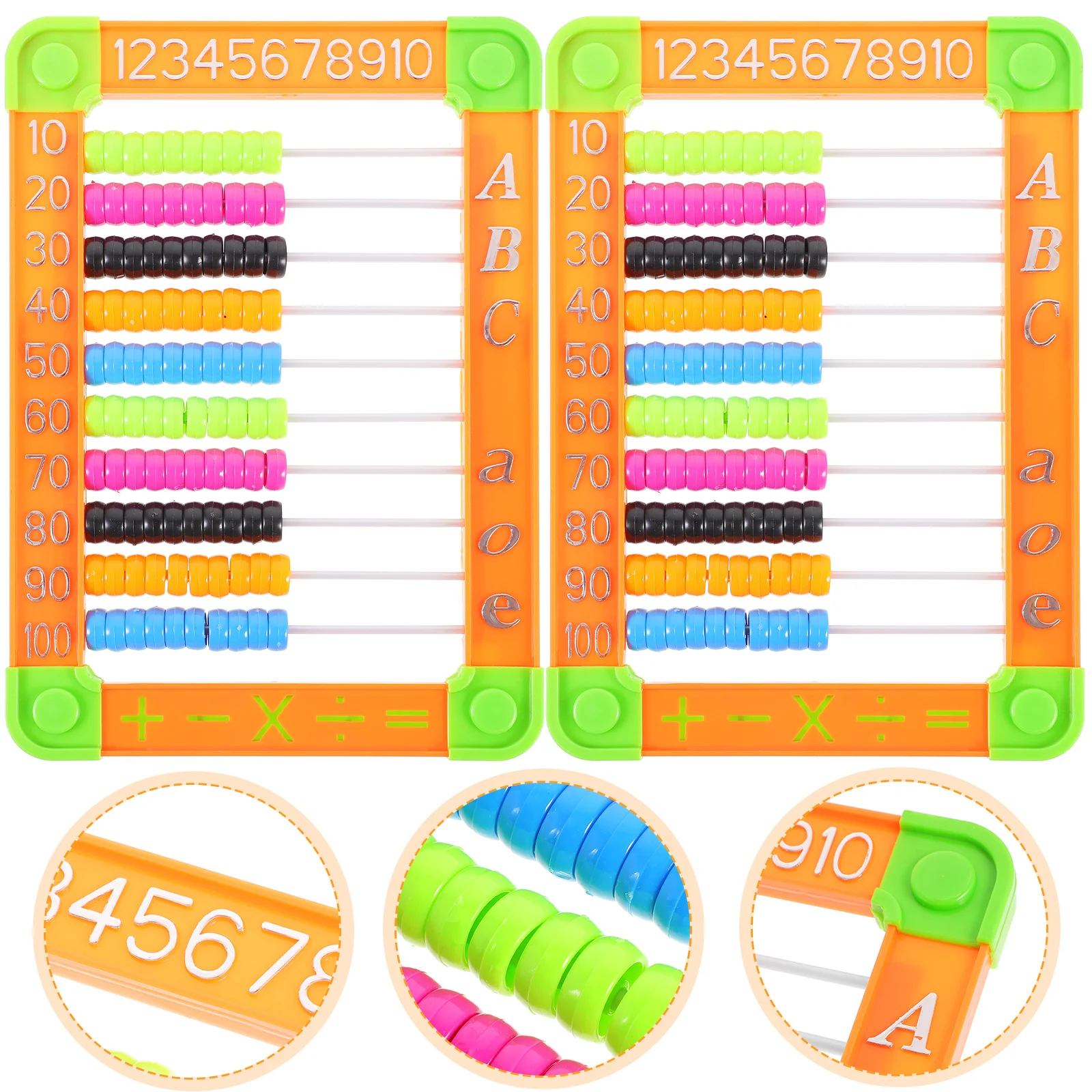 

2 шт. детские развивающие счеты пластиковые арифметические счетные обучающие инструменты по обучению математике для детей раннего развития мозга