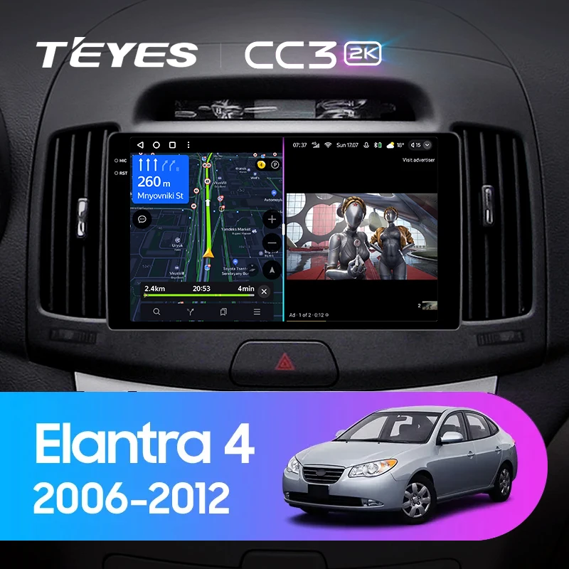 TEYES CC3 2K For Hyundai Elantra 4 HD 2006 - 2012 Car Radio Multimedia Video Player Navigation stereo GPS Android 10 No 2din 2 din dvd