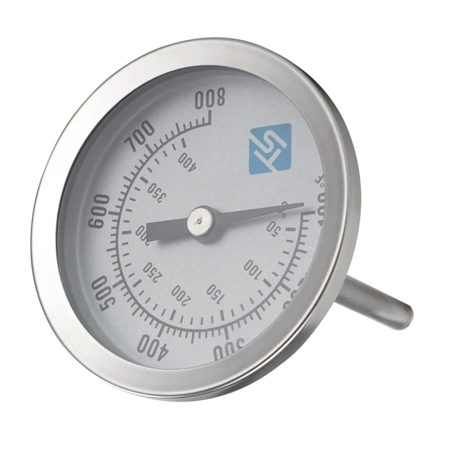 Oven Safe Grill Thermometer Stainless Steel 3.27 Inch Dial BBQ Smoker Temperature Gauge Analog