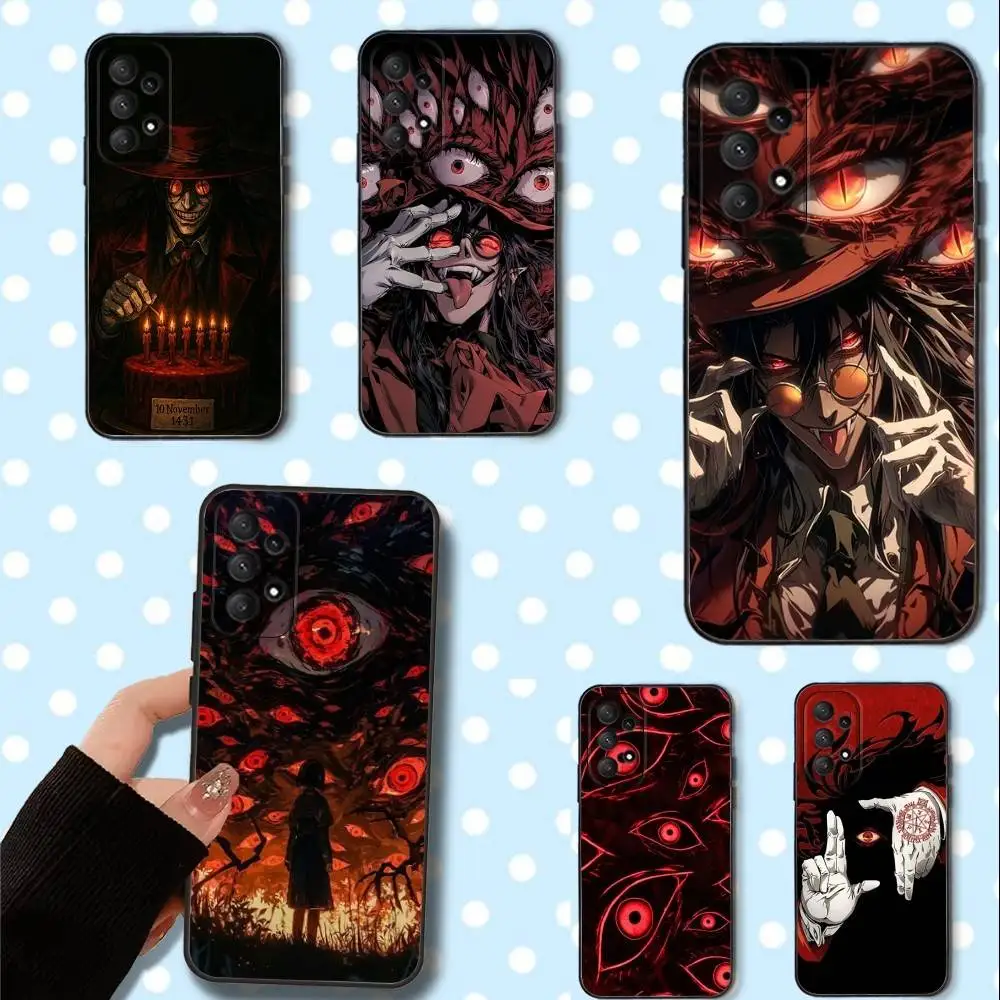

H-HELLSING Phone Case For Samsung Galaxy A13,A21s,A22,A31,A32,A52,A53,A71,A80,Soft Black Shell