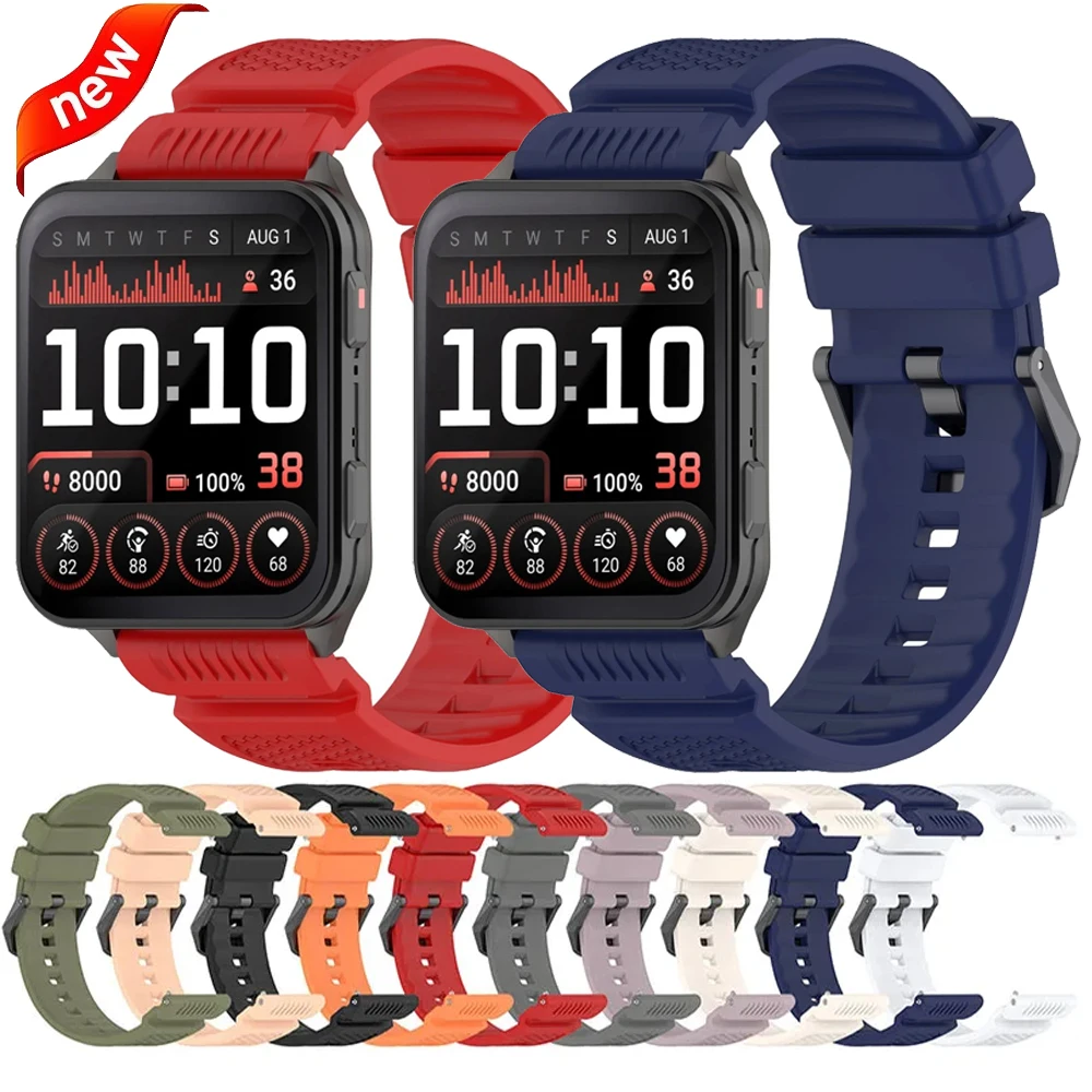 24MM Armor Pattern Silicone Strap For Garmin Venu X1 Comfortable Breathable Belt For COROS APEX 4 46mm/Ticwatch Atlas Bracelet