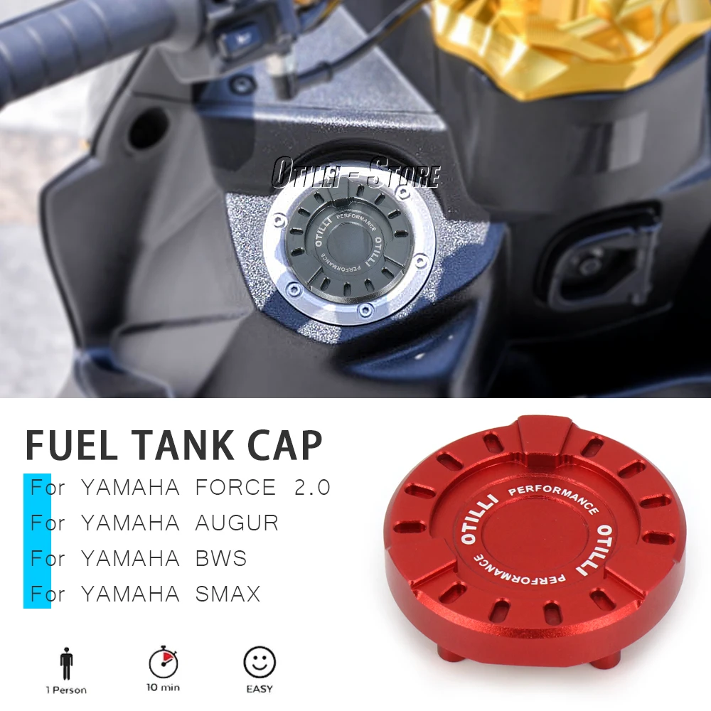 

For Yamaha Force FORCE 2.0 Augur AUGUR SMAX BWS New 5 colors Fuel Tank Oil Filler Cover Cap Trim Fuel Tank Cap Cover Decorative