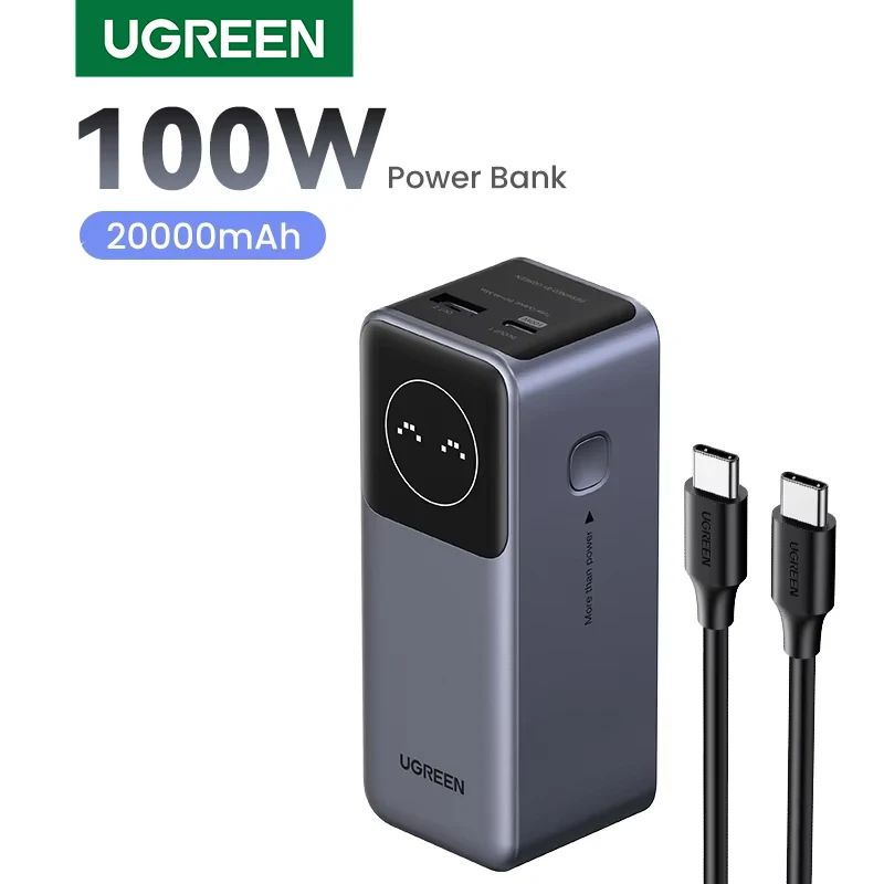 UGREEN Nexode Mini 100W 12000mAh Power Bank 20000mAh Draagbare PD Externe Batterij PowerBank voor iPhone 17 pro 16 Snel Opladen