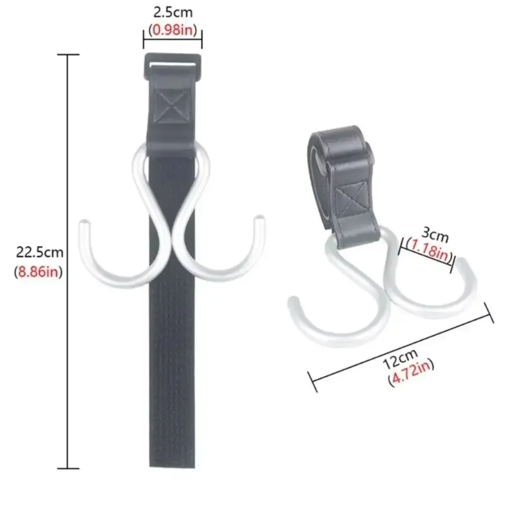 Metal Double S-shaped Stroller Hook Baby Stroller Hook Sliding Toy Electric Scooter Storage Hook Baby Stroller Accessories