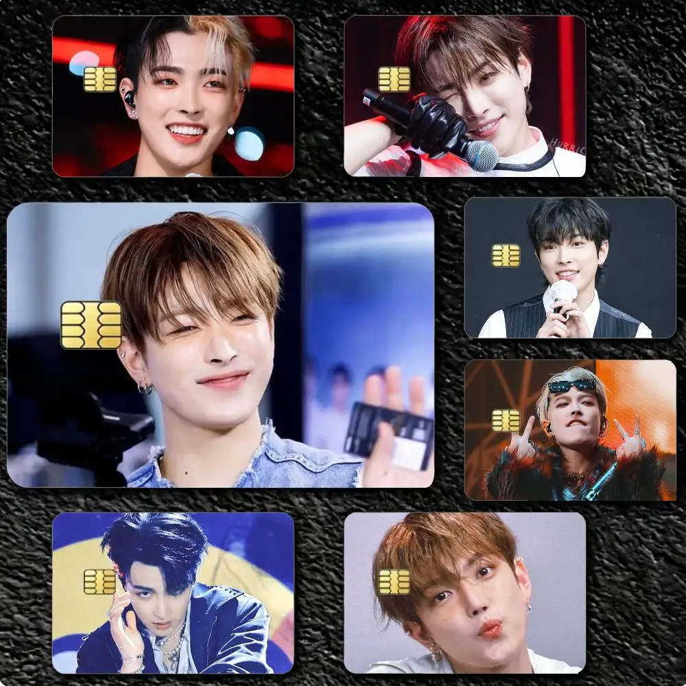 ATEEZ K-Kim Hongjoong san  4pcs 1Set Card Stickers Small Waterproof Chip 4PCS Card Sticker Anti-Scratch