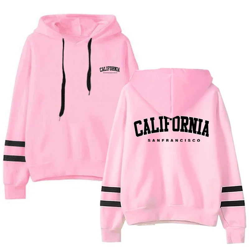 Versatile Pullovers Hot Sale Hoodies Autumn Winter Stripe Women Sweatshirts Style Fashion Casual Sports Daily Simplicity Quality