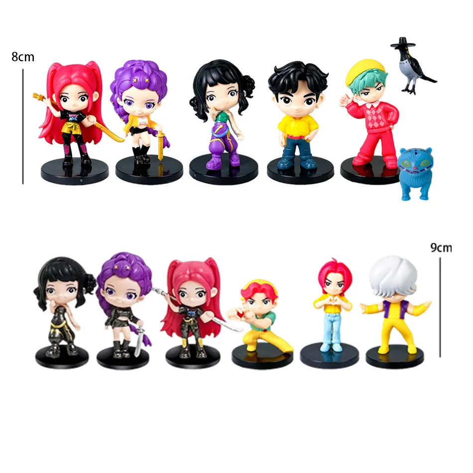 جديد Q-نسخة أنيمي Kpop شيطان الصيادين هنتركس ساجا بويز رومي ميرا زوي ديربي النمر عمل نموذج لجسم دمية لعبة هدية الكريسماس