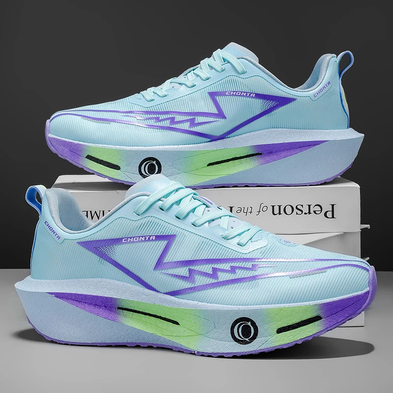 

2026 Running Shoes Carbon Plate Marathon Men Sports Breathable Lightweight Women's Comfortable Athletic Antiskid Sneakers Casual