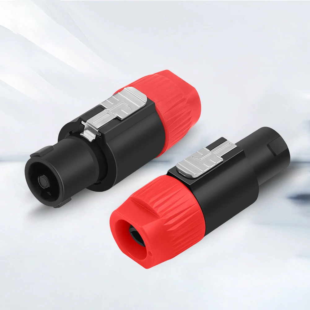 Audio Cable Adapter Connector with Twist Lock 4 Pole Speakon Connectors for Speakon NL4FC NL4FX NLT4X