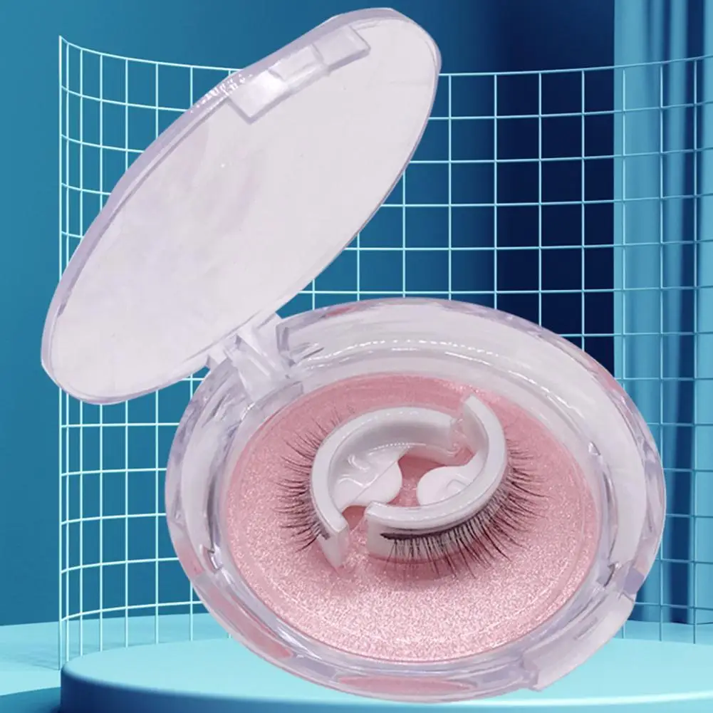 1 Paar wiederverwendbare selbstklebende falsche Wimpern, Vollstreifen-Wimpern, kleberfrei, 3 Sekunden zum Tragen von Wimpernverlängerung, Schönheitszubehör