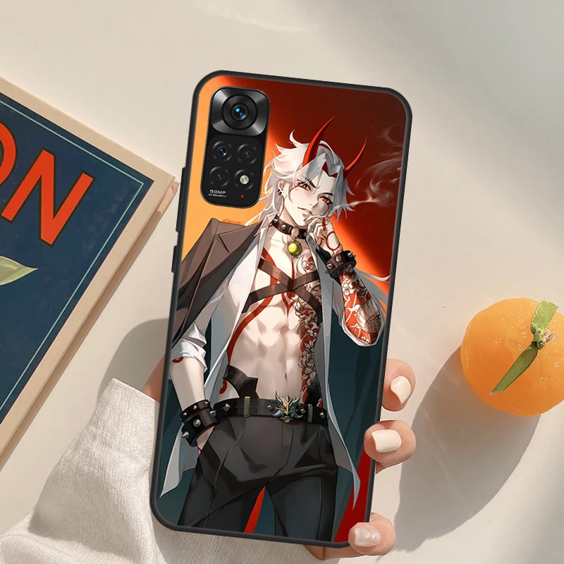 Genshin Impact Arataki Itto Case For Xiaomi Redmi Note 10 11 8 9 12 Pro Redmi Note 12S 11S 10S 9S 9C 10C 10A 12C Coque