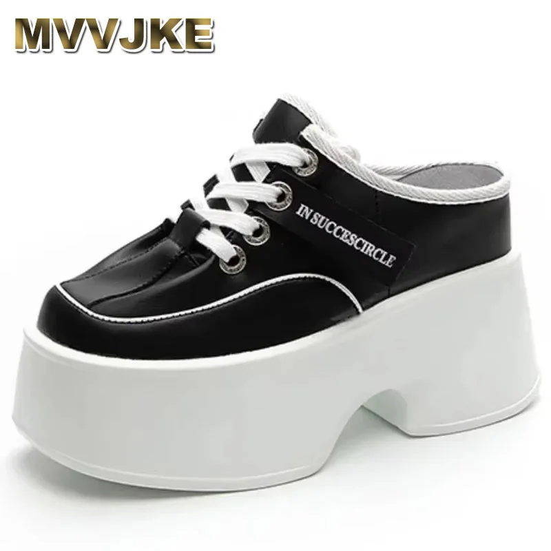 

2025 11cm Platform Wedge Casual Punk Genuine Leather Breathable Summer Comfy Chunky Slippers High Brand Fashion Women Shoes