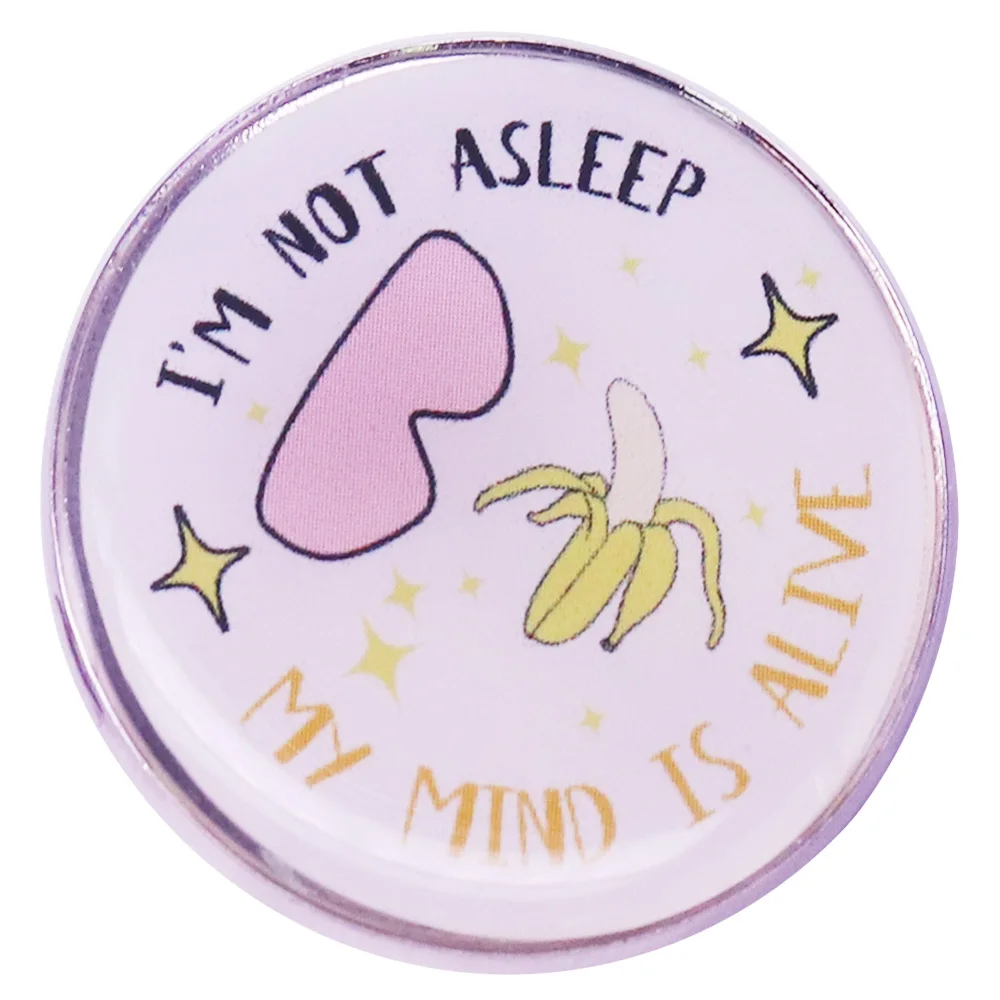 I'm not asleep, my mind is alive Anesthesia Swiftie Humor version Fan-Made Merch Unisex Enamel pin