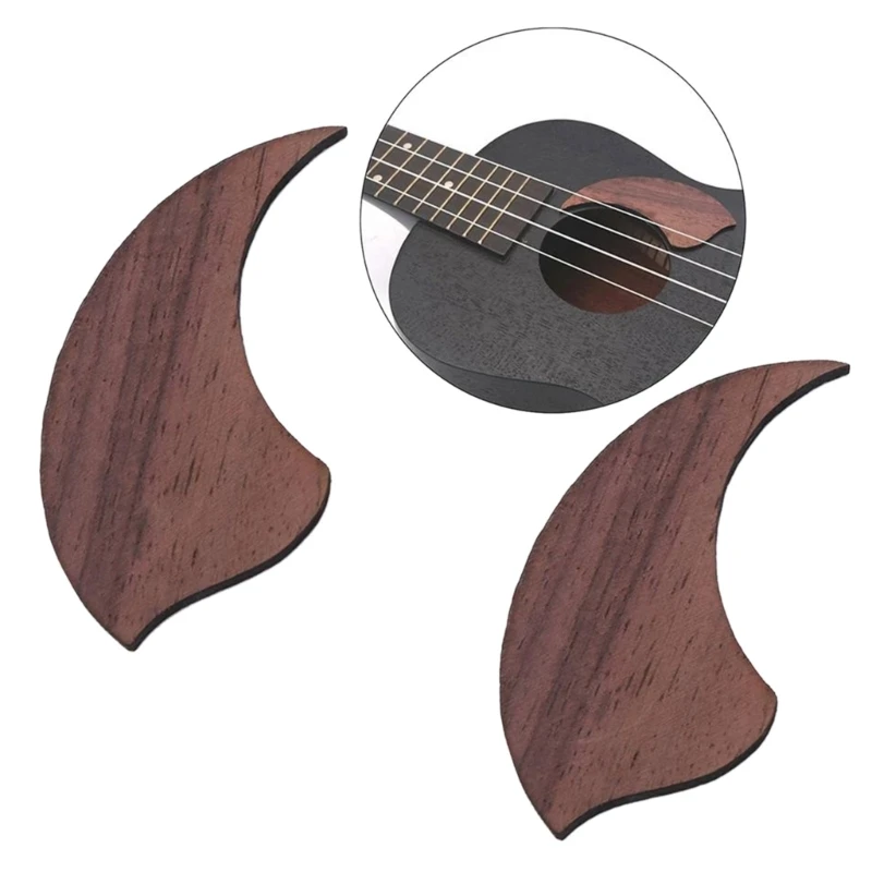 Anti-scratch Ukulele Pickguard Teardrop Shape Pick Guard Rosewood Shield Portable Ukulele Accessories for Ukulele Player