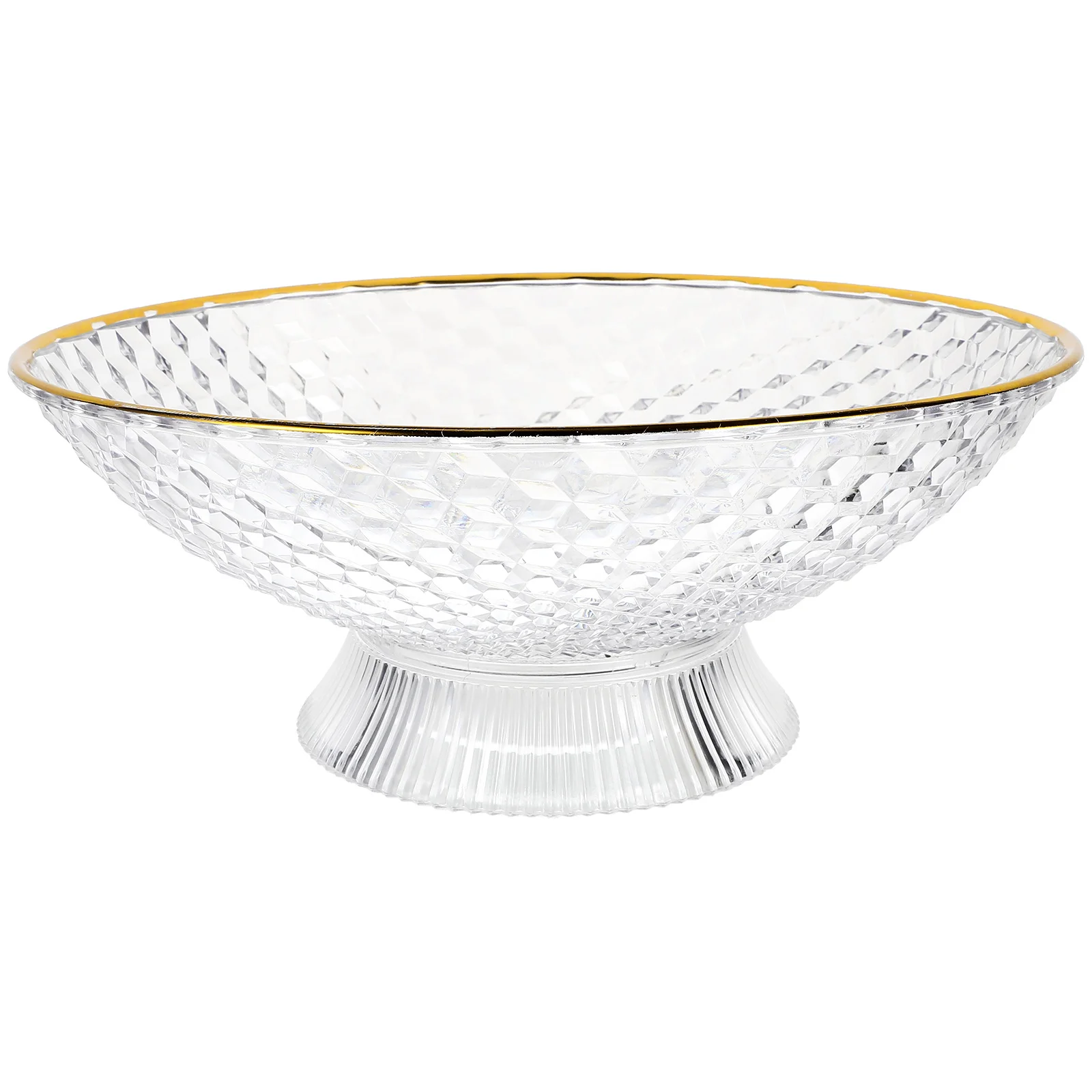 

Fruit Plate Transparent Crystal Dish Multi functional Snack Tray Based Design Drainage Storage Bowl Kitchen Decor
