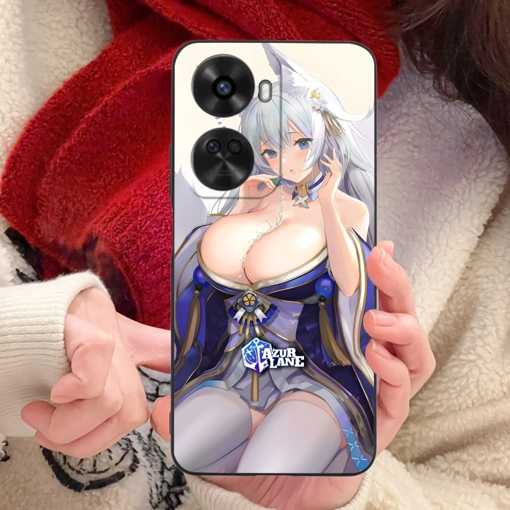 Azur Lane Shinano Sexy Mobile Cell Phone Case for Huawei Nova 12 11 10 9 8 7 Pro SE 5G Black Soft Phone Cover Shell