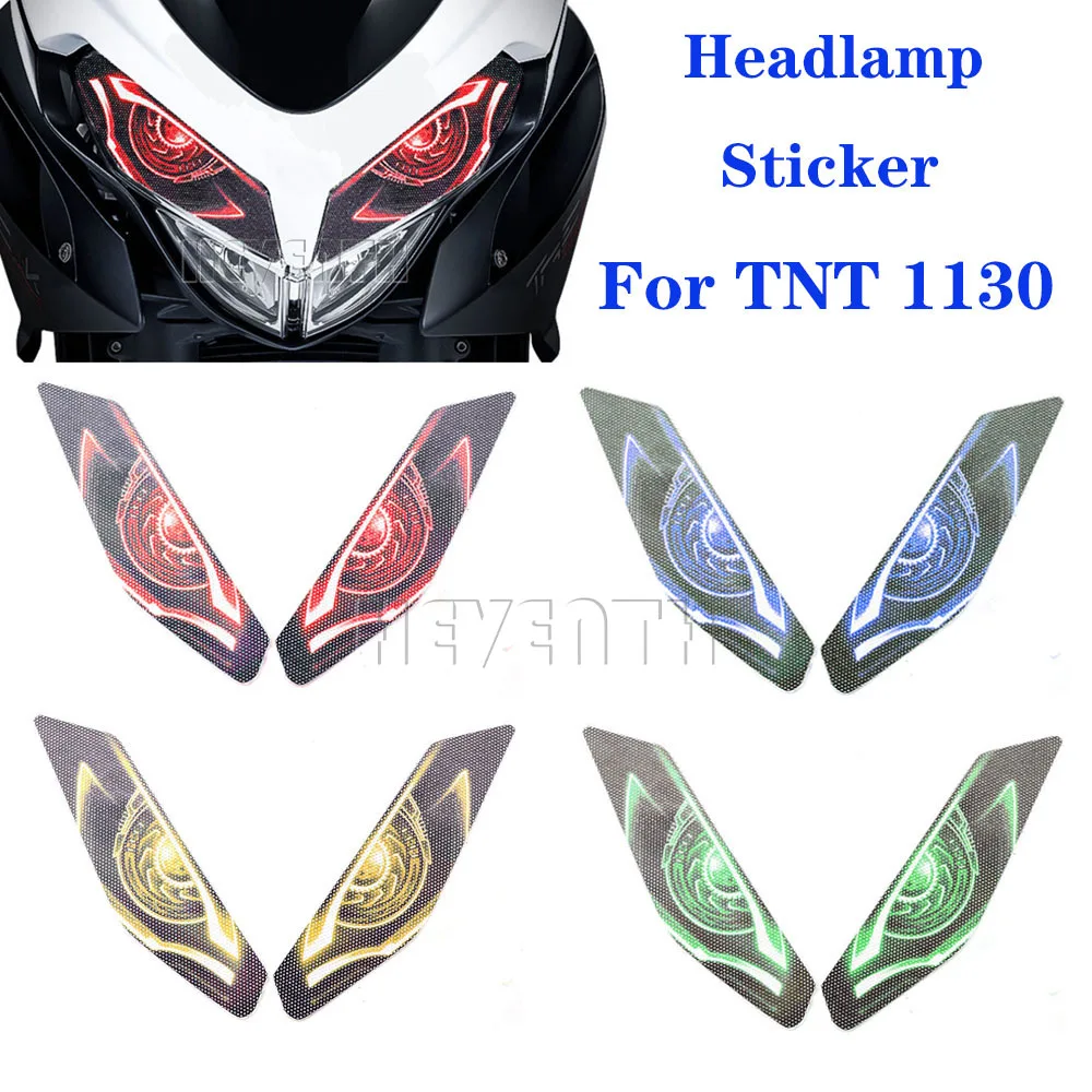 

TNT 1130 Motorcycle Headlight Sticker For Benelli TNT1130 Decals Front Head Light Protection Stickers 3D Guard