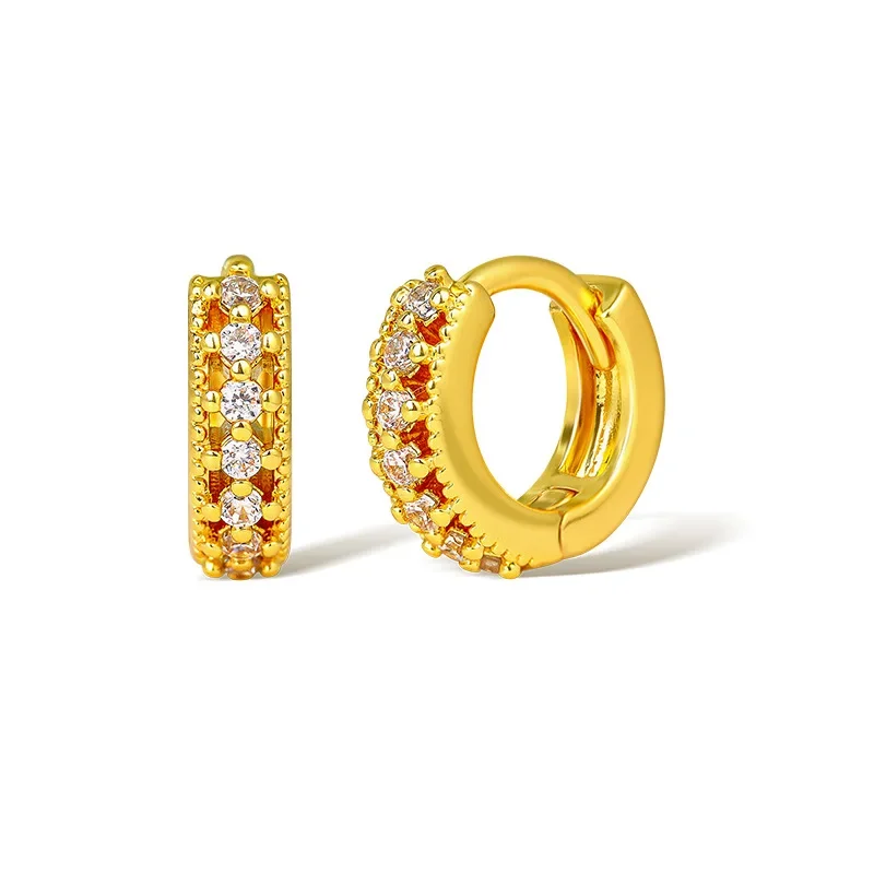 Women's Earring Making Material 18K Real Gold Plated Anti-Allergy Ear Wire Bails Hook Earring Clasps Accessories