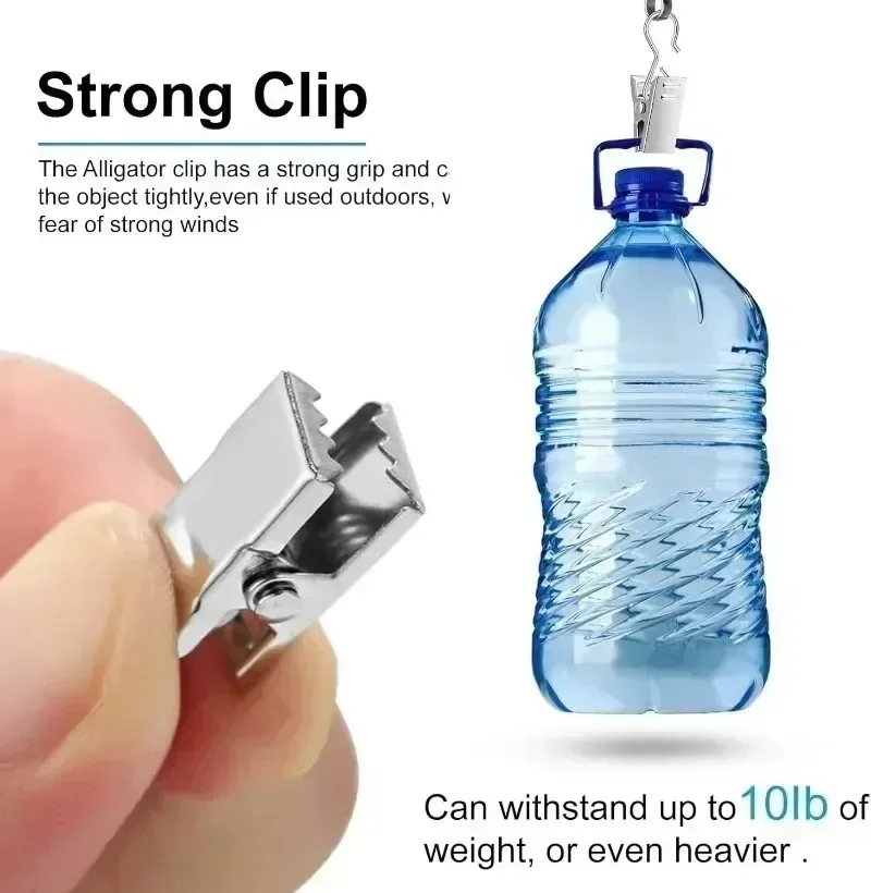 20Pcs Mini Metal Curtain Clips with Hook Stainless Steel Solid Iron Drapery Hook Enduring Home Window Accessories Home Decor