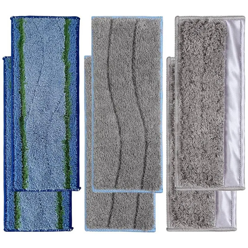 

6 Pack Detachable Mop Pads For Irobot Braava Jet M6 Series Robot, Upgrade Reusable M6 Mop Pad Replacement Accessories