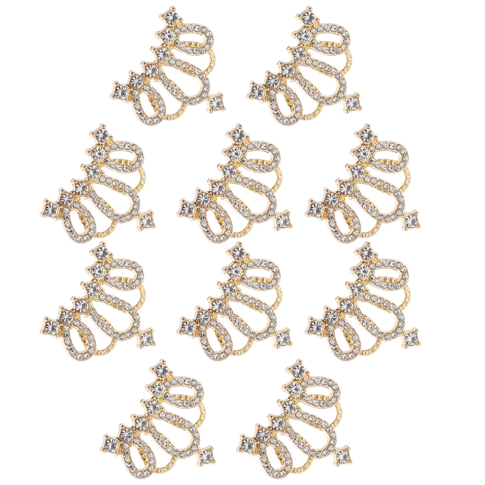 10 قطعة إكسسوارات شعر التاج المواد سبيكة كريستال الزينة DIY بها بنفسك الحرف لوازم المجوهرات فستان الملابس ديكور