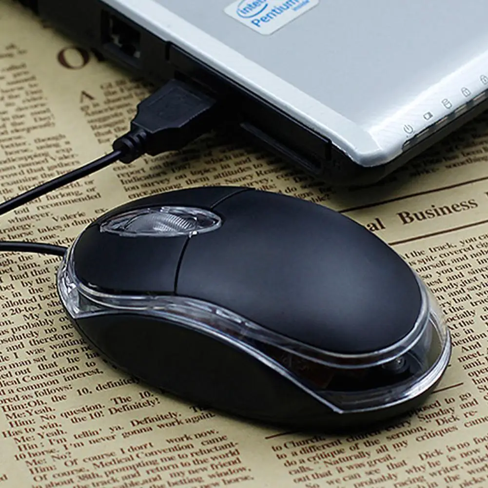 USB Optical Mouse Mini USB Wired Mouse 1000 DPI Optical LED 2 Buttons Desktop Computer Notebook Universal Mouse Office Game