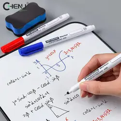 3 Color Erasable Whiteboard Pen Extremely Thin 0.5MM Dry Erasing Pen Drawing Office Examination Waterproof Marker Pen