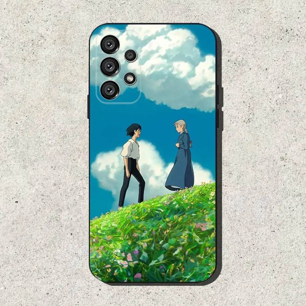 H-Howls M-Moving C-Castle Phone Case For Samsung S25,S24,S21,S22,S23,S30,Ultra,S20,Plus,Fe,Lite,Note,10,9,5G Black Cover